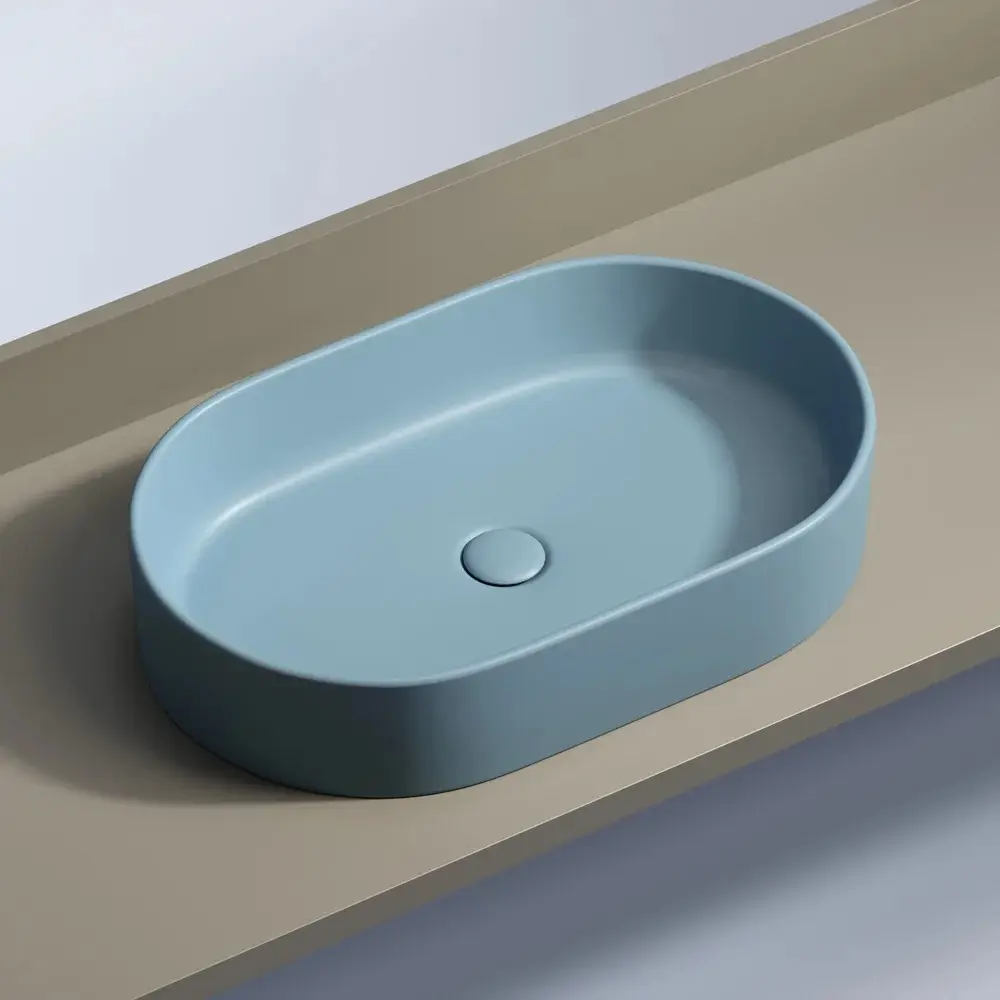 Фото 7 Раковина накладная Ceramica Nova Element CN6048ML голубая матовая 60.80см Фото 7 Раковина накладная Ceramica Nova Element CN6048ML голубая матовая 60.80см