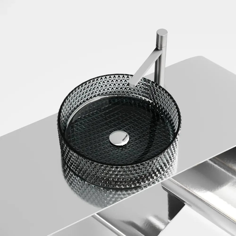 Фото 3 Раковина накладная Ceramica Nova Cristal CN6060 черная 36см Фото 3 Раковина накладная Ceramica Nova Cristal CN6060 черная 36см