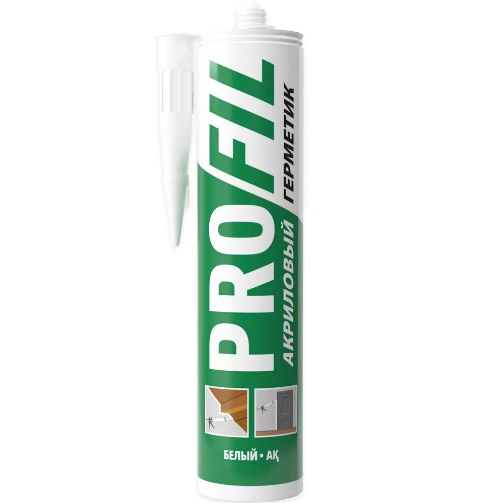 Фото 2 Герметик акриловый Profil окрашиваемый белый 270мл 15 шт Фото 2 Герметик акриловый Profil окрашиваемый белый 270мл 15 шт