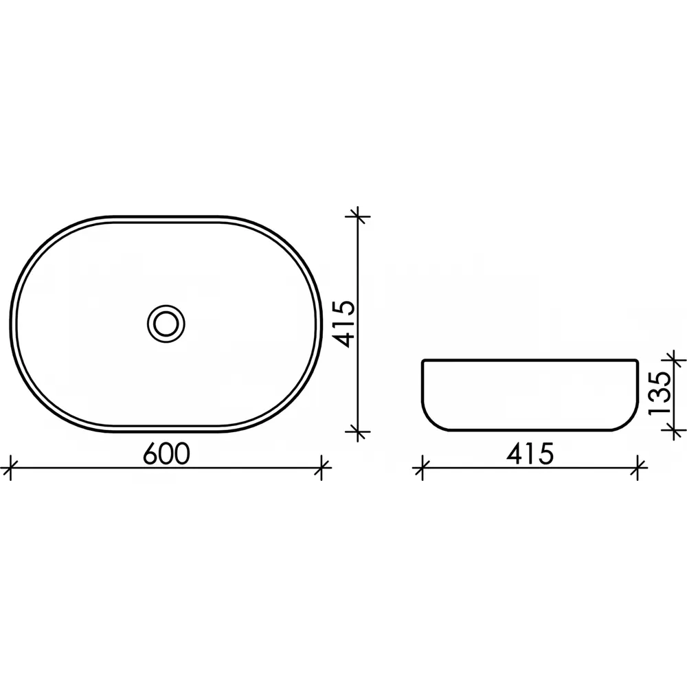 Фото 8 Раковина накладная Ceramica Nova Element CN6047MH 60см Фото 8 Раковина накладная Ceramica Nova Element CN6047MH 60см