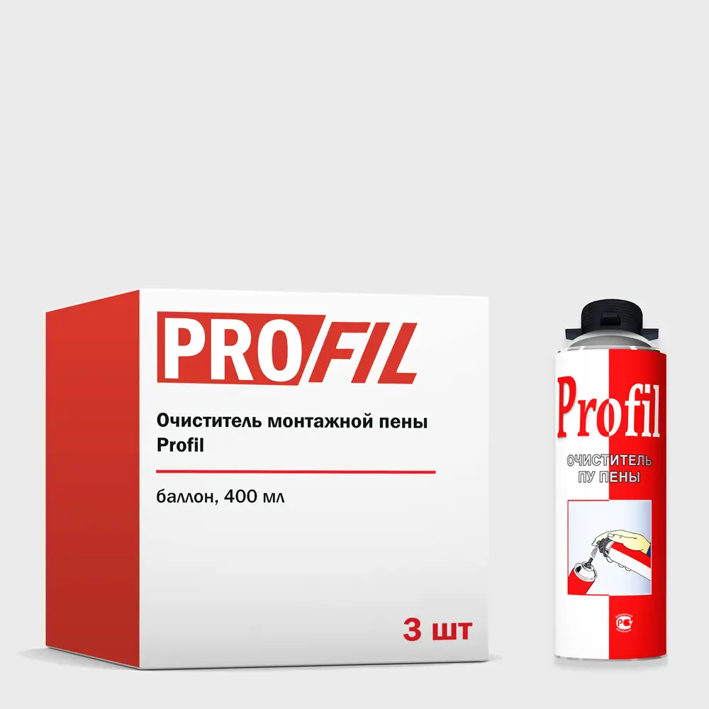 Фото Очиститель монтажной пены Profil 400 мл 3 шт Фото Очиститель монтажной пены Profil 400 мл 3 шт