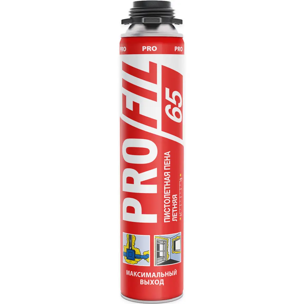 Фото 2 Пена монтажная Profil 65 PRO профессиональная выход 65 л летняя 820мл 2 шт Фото 2 Пена монтажная Profil 65 PRO профессиональная выход 65 л летняя 820мл 2 шт