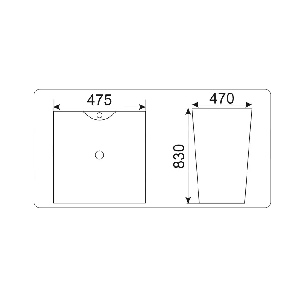 Фото 3 Раковина Ceramalux n NB145 47.5x47.5см цвет белый