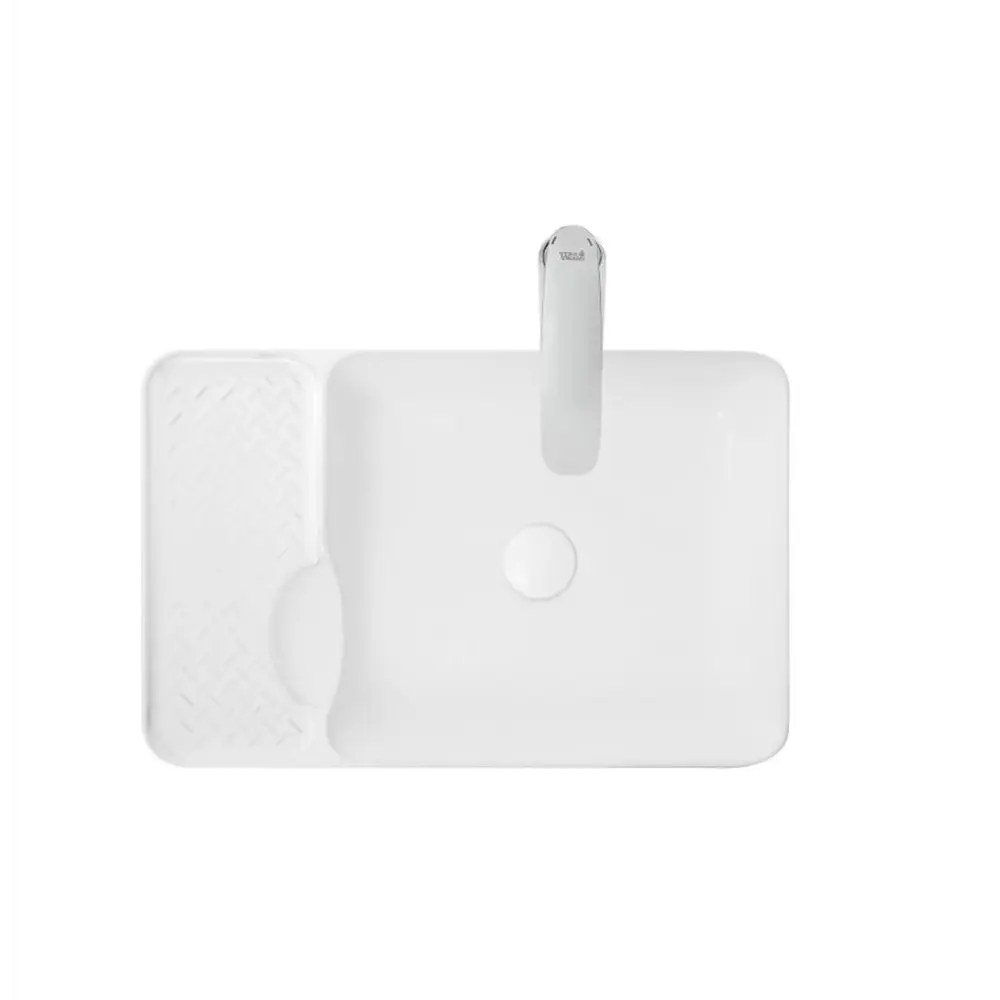 Фото 2 Раковина накладная WeltWasser Elbach 10000004574 56.50x36 см цвет белый