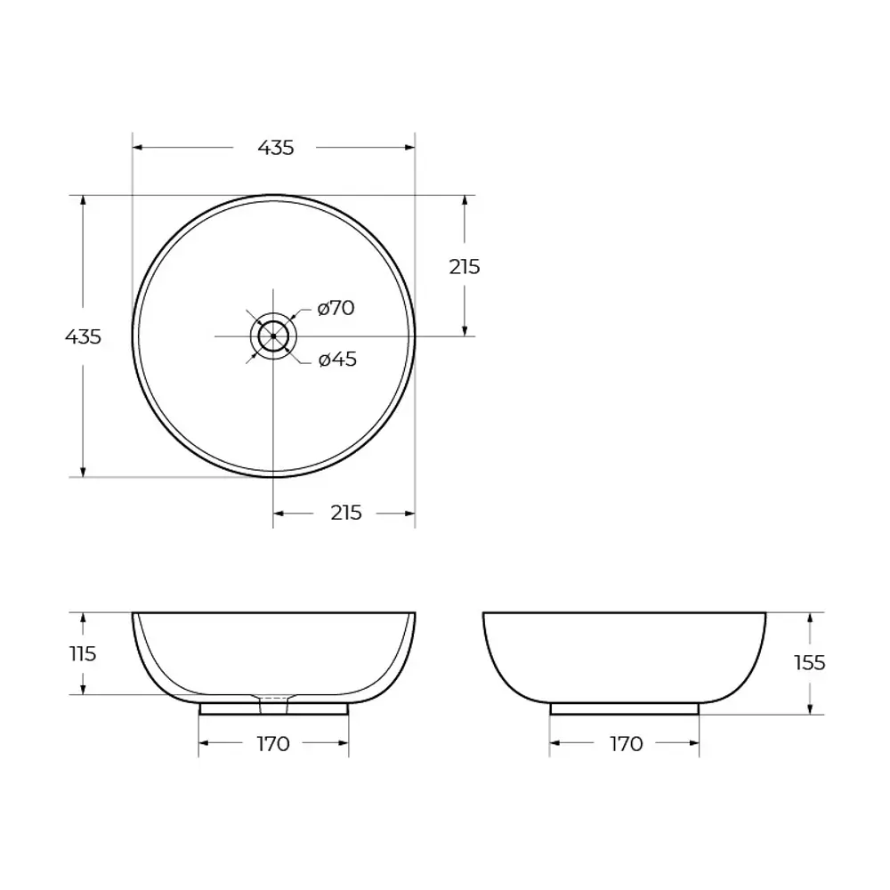 Фото 8 Раковина накладная CEZARES CZR-NEW-43-LVB 43.50x43.50 см цвет белый Фото 8 Раковина накладная CEZARES CZR-NEW-43-LVB 43.50x43.50 см цвет белый