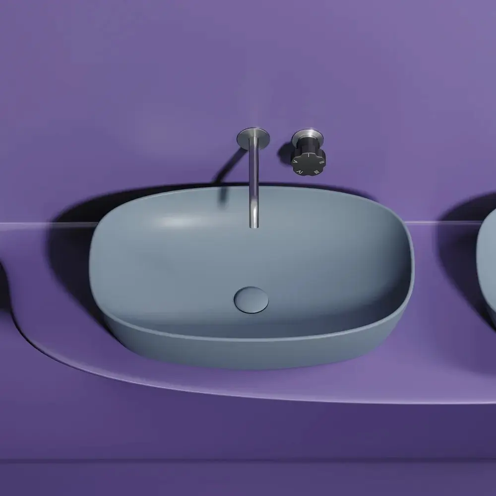 Фото 5 Раковина накладная Ceramica Nova Element CN6049MHL 60x38 см цвет голубой Фото 5 Раковина накладная Ceramica Nova Element CN6049MHL 60x38 см цвет голубой