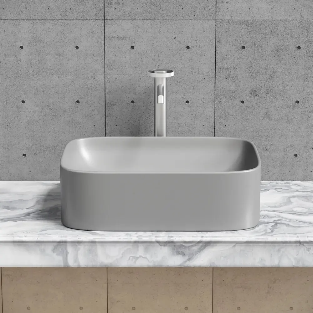 Фото 7 Раковина накладная Ceramica Nova Element CN6052MH 50.50x38 см цвет серый Фото 7 Раковина накладная Ceramica Nova Element CN6052MH 50.50x38 см цвет серый