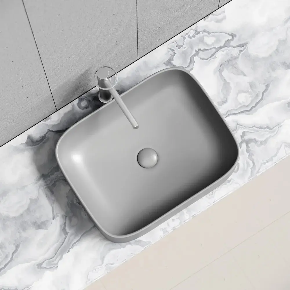 Фото 2 Раковина накладная Ceramica Nova Element CN6052MH 50.50x38 см цвет серый Фото 2 Раковина накладная Ceramica Nova Element CN6052MH 50.50x38 см цвет серый