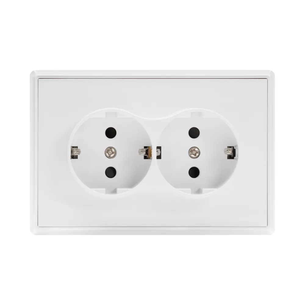 Фото 2 Розетка встраиваемая Altech 07344 с заземлением цвет белый