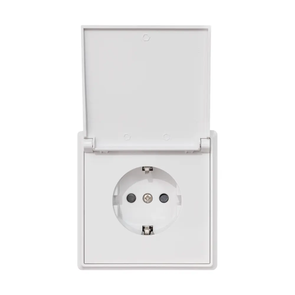 Фото Розетка встраиваемая Altech 07345 с заземлением цвет белый