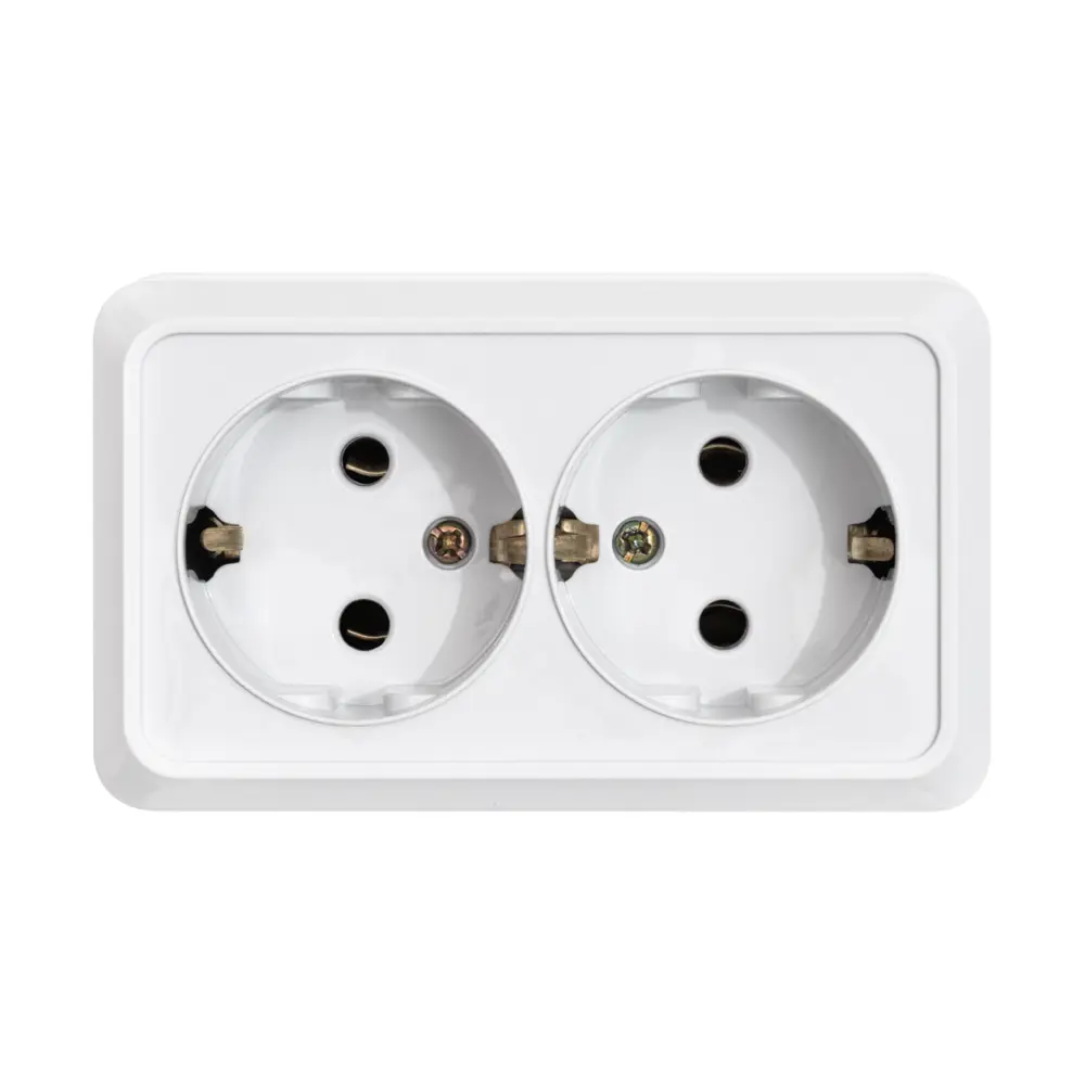 Фото 2 Розетка накладная Altech Серия отсутствует 07428 с заземлением цвет белый