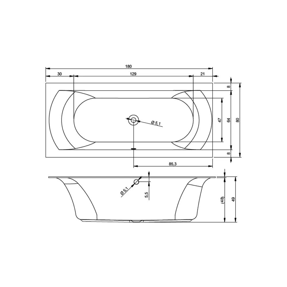 Фото 4 Ванна Riho Linares Velvet 180x80 акриловая прямаугальная Фото 4 Ванна Riho Linares Velvet 180x80 акриловая прямаугальная