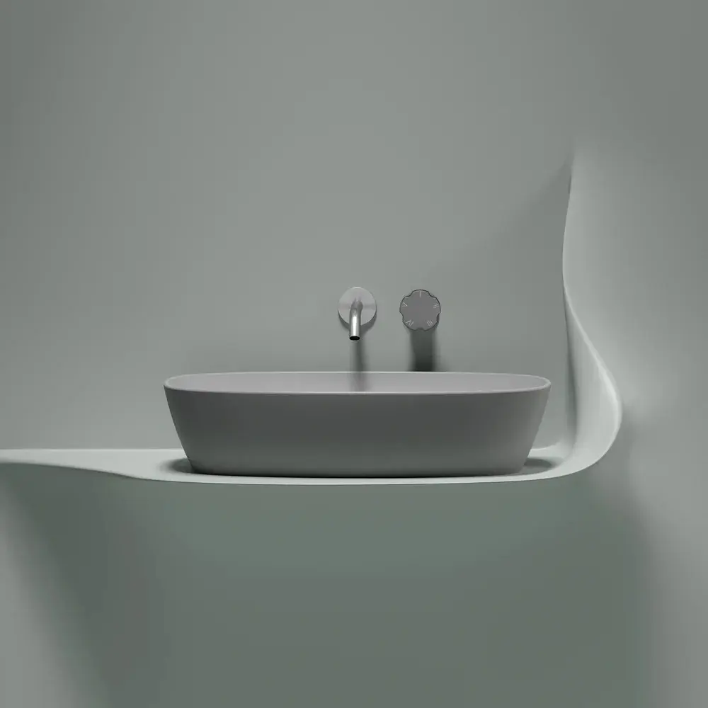 Фото 5 Раковина накладная Ceramica Nova Element CN6049MSG 60x38 см цвет серый Фото 5 Раковина накладная Ceramica Nova Element CN6049MSG 60x38 см цвет серый