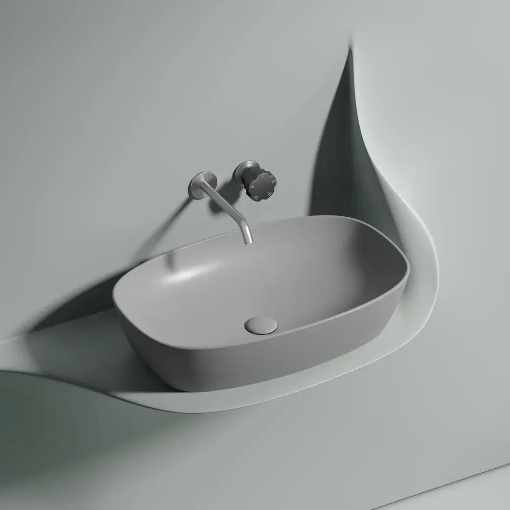 Фото 6 Раковина накладная Ceramica Nova Element CN6049MSG 60x38 см цвет серый Фото 6 Раковина накладная Ceramica Nova Element CN6049MSG 60x38 см цвет серый