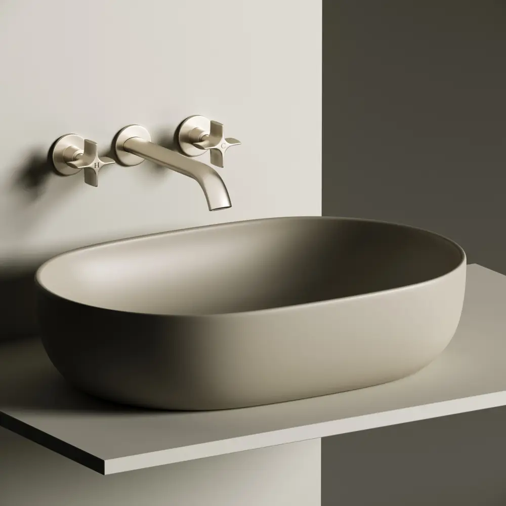 Фото 2 Раковина накладная Ceramica Nova Element CN6047MC 60x41.50 см цвет бежевый Фото 2 Раковина накладная Ceramica Nova Element CN6047MC 60x41.50 см цвет бежевый