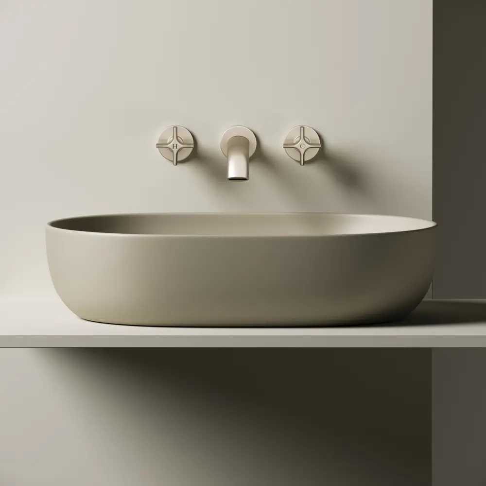 Фото 3 Раковина накладная Ceramica Nova Element CN6047MC 60x41.50 см цвет бежевый Фото 3 Раковина накладная Ceramica Nova Element CN6047MC 60x41.50 см цвет бежевый