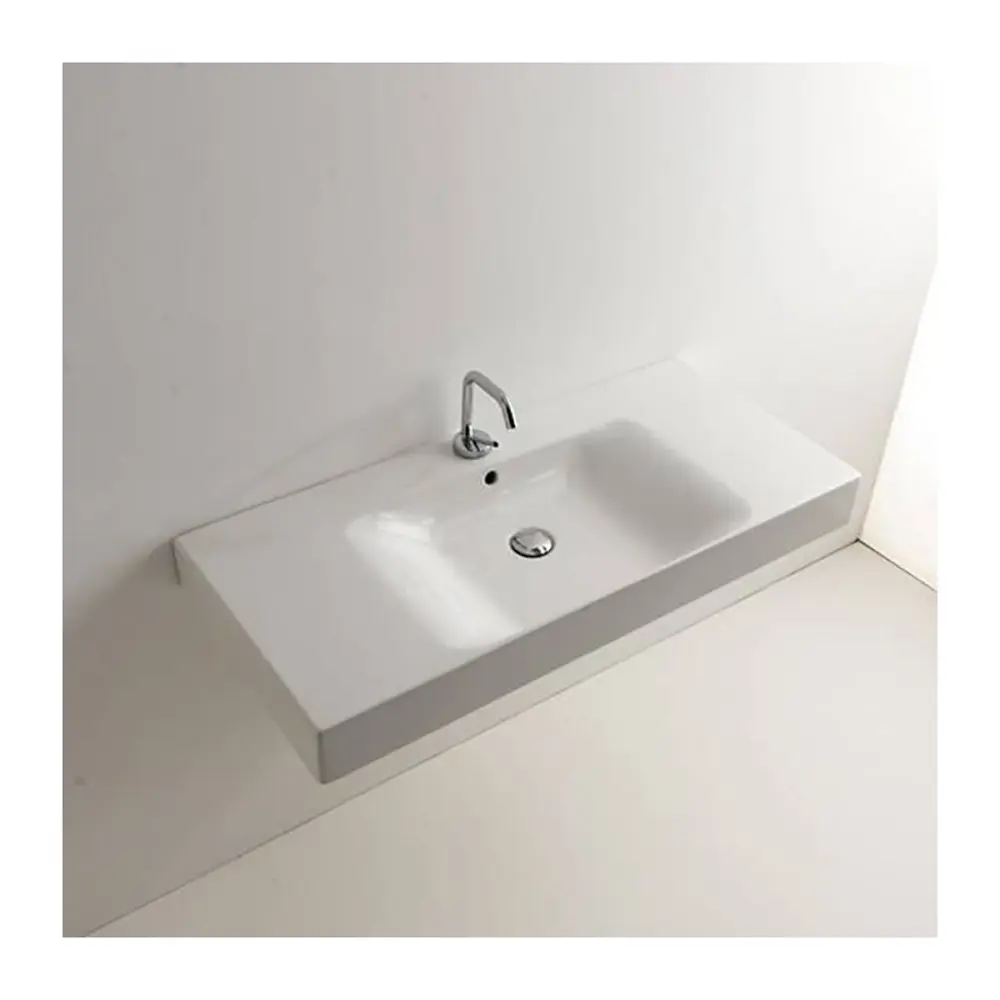 Фото 2 Раковина подвесная Kerasan Cento 355001*1 100x45 см цвет белый Фото 2 Раковина подвесная Kerasan Cento 355001*1 100x45 см цвет белый