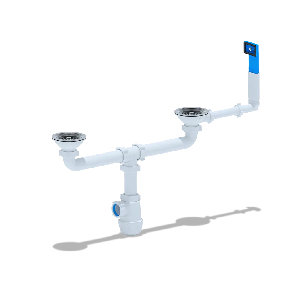 Фото Сифон для мойки Ани пласт D50 мм цвет белый A3045