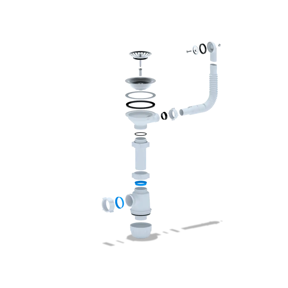 Фото 2 Сифон для мойки Ани пласт D50 мм цвет белый A0142S Фото 2 Сифон для мойки Ани пласт D50 мм цвет белый A0142S