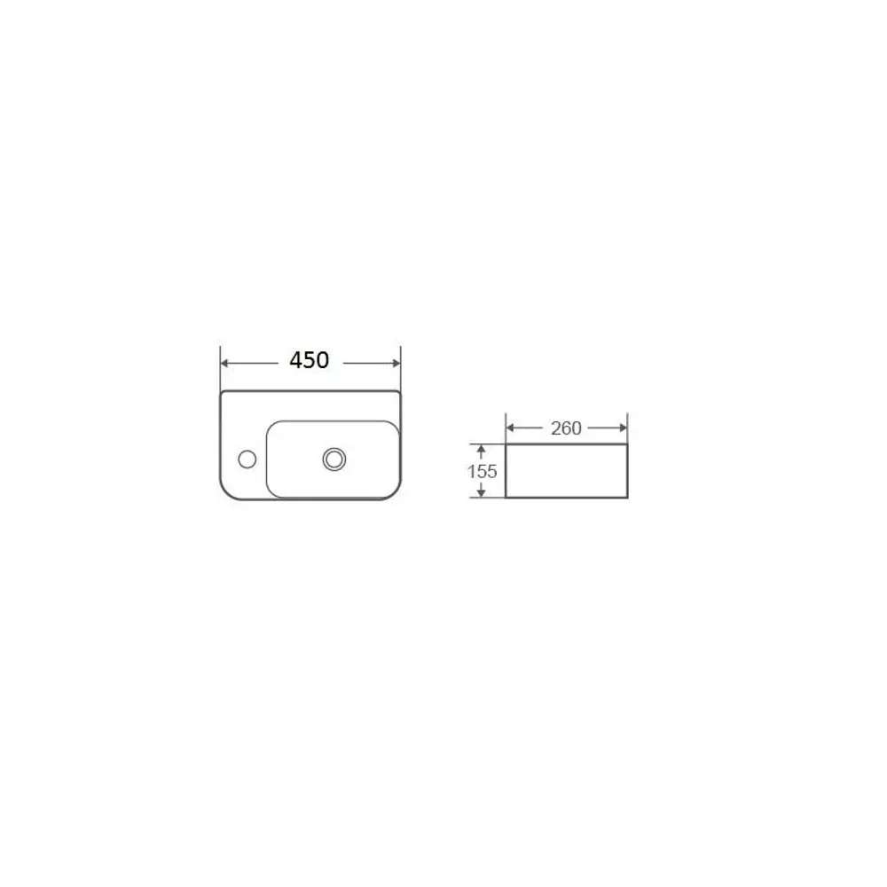 Фото 2 Раковина подвесная WeltWasser Aisbach 10000003970 45x26 см цвет белый