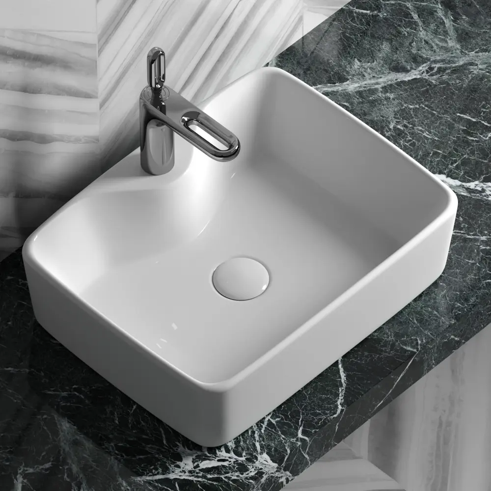 Фото 2 Раковина накладная Ceramica Nova Element CN6033 48x37 см цвет белый Фото 2 Раковина накладная Ceramica Nova Element CN6033 48x37 см цвет белый