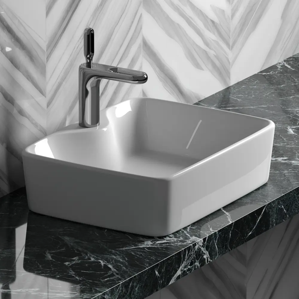 Фото 3 Раковина накладная Ceramica Nova Element CN6033 48x37 см цвет белый Фото 3 Раковина накладная Ceramica Nova Element CN6033 48x37 см цвет белый