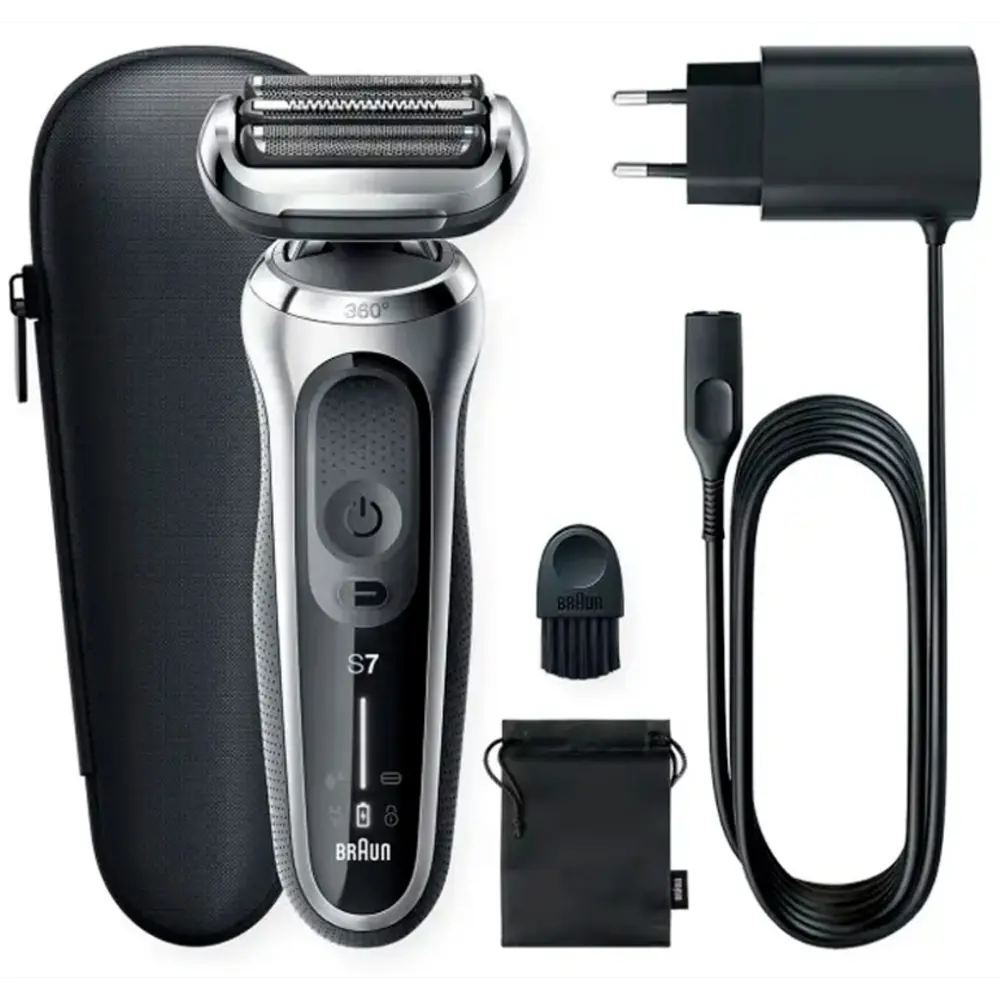 Фото 3 Бритва сетчатая Braun Series 7 71-S1000s серебристый/черный Фото 3 Бритва сетчатая Braun Series 7 71-S1000s серебристый/черный