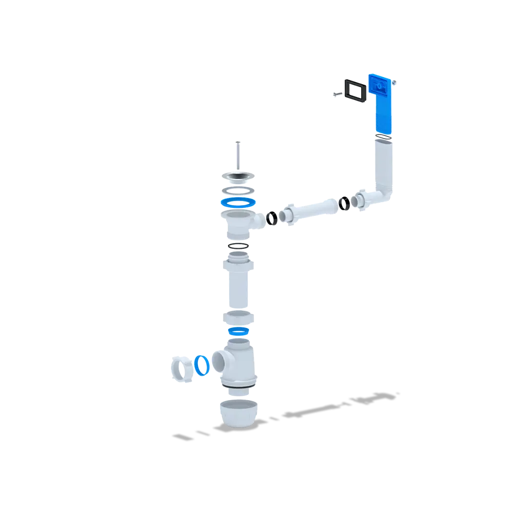 Фото 2 Сифон для мойки Ани пласт D50 мм белый A0140