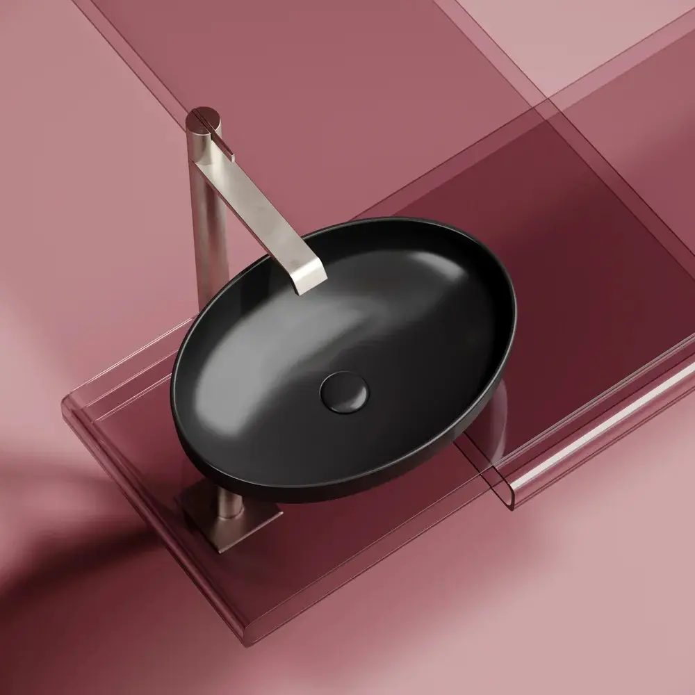Фото 7 Раковина накладная Ceramica Nova Element CN6056MB 50.20x36.30 см цвет черный Фото 7 Раковина накладная Ceramica Nova Element CN6056MB 50.20x36.30 см цвет черный