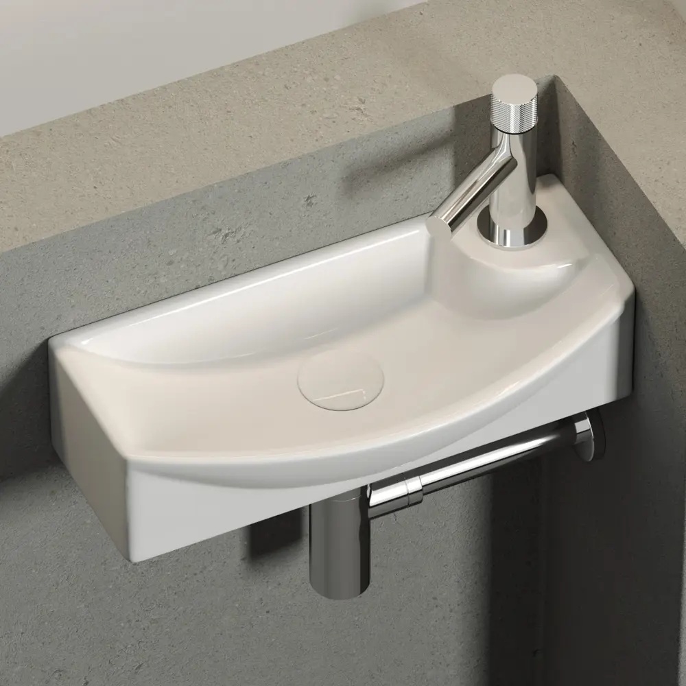 Фото 2 Раковина подвесная Ceramica Nova Element CN6038L 45.50x22 см цвет белый Фото 2 Раковина подвесная Ceramica Nova Element CN6038L 45.50x22 см цвет белый