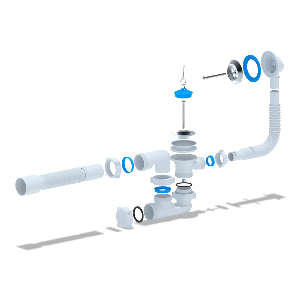 Фото 2 Сифон для ванны Ани пласт D50 мм E255 Фото 2 Сифон для ванны Ани пласт D50 мм E255
