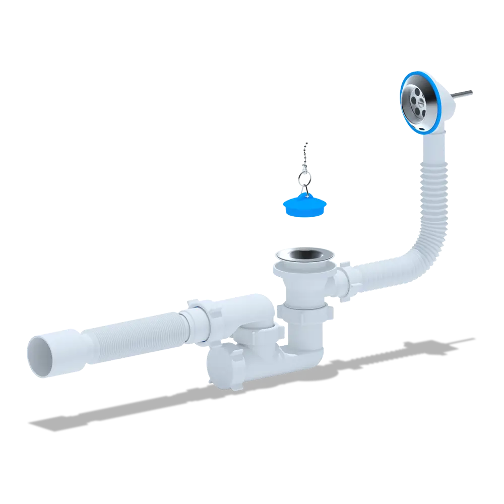 Фото Сифон для ванны Ани пласт D50 мм E255 Фото Сифон для ванны Ани пласт D50 мм E255