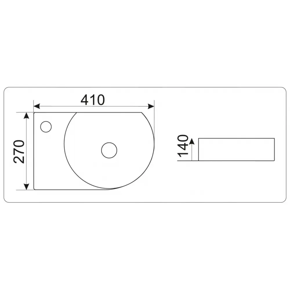Фото 3 Раковина подвесная CeramaLux N 9273R 41x27 см цвет белый