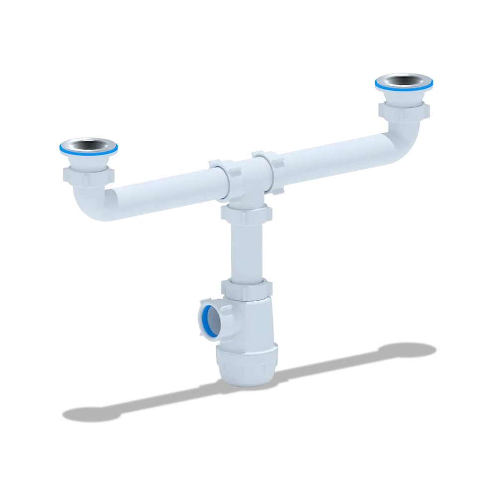 Фото Сифон для мойки Ани пласт D50 мм цвет белый A3000