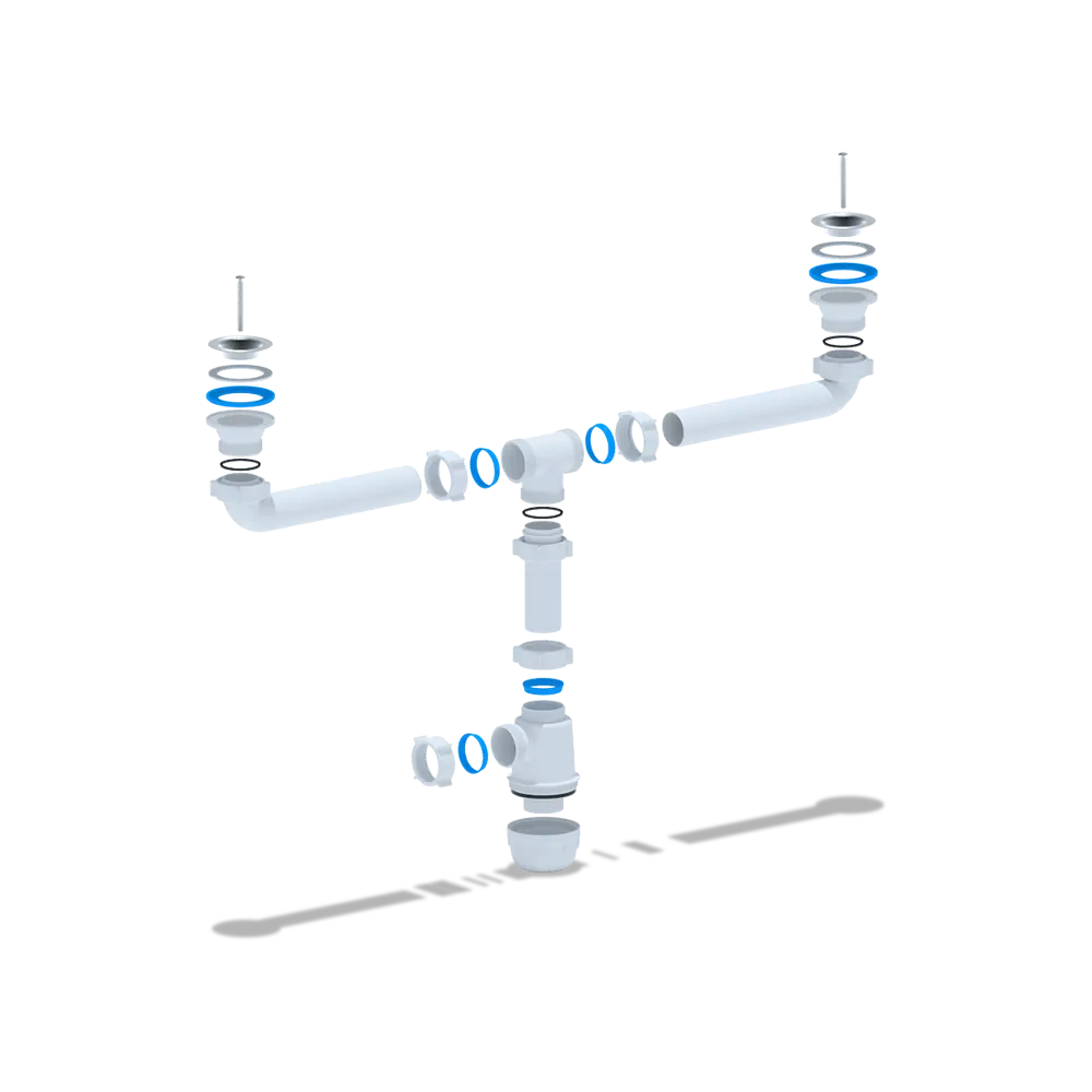 Фото 2 Сифон для мойки Ани пласт D50 мм цвет белый A3000