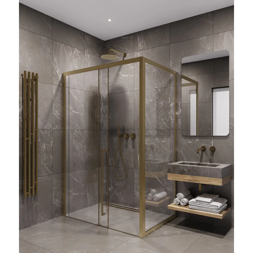 Фото 3 Душевой уголок Timo T52R+T62 90x120x200 профиль золото стекло прозрачное 8 мм Фото 3 Душевой уголок Timo T52R+T62 90x120x200 профиль золото стекло прозрачное 8 мм