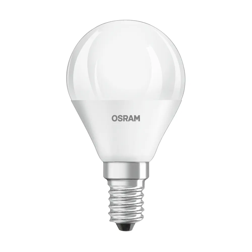 Фото 2 Набор ламп светодиодных Osram E14 170-240/175-250 В 5 Вт шар малый матовый 470 Лм теплый белый (желтый) свет 10 шт Фото 2 Набор ламп светодиодных Osram E14 170-240/175-250 В 5 Вт шар малый матовый 470 Лм теплый белый (желтый) свет 10 шт