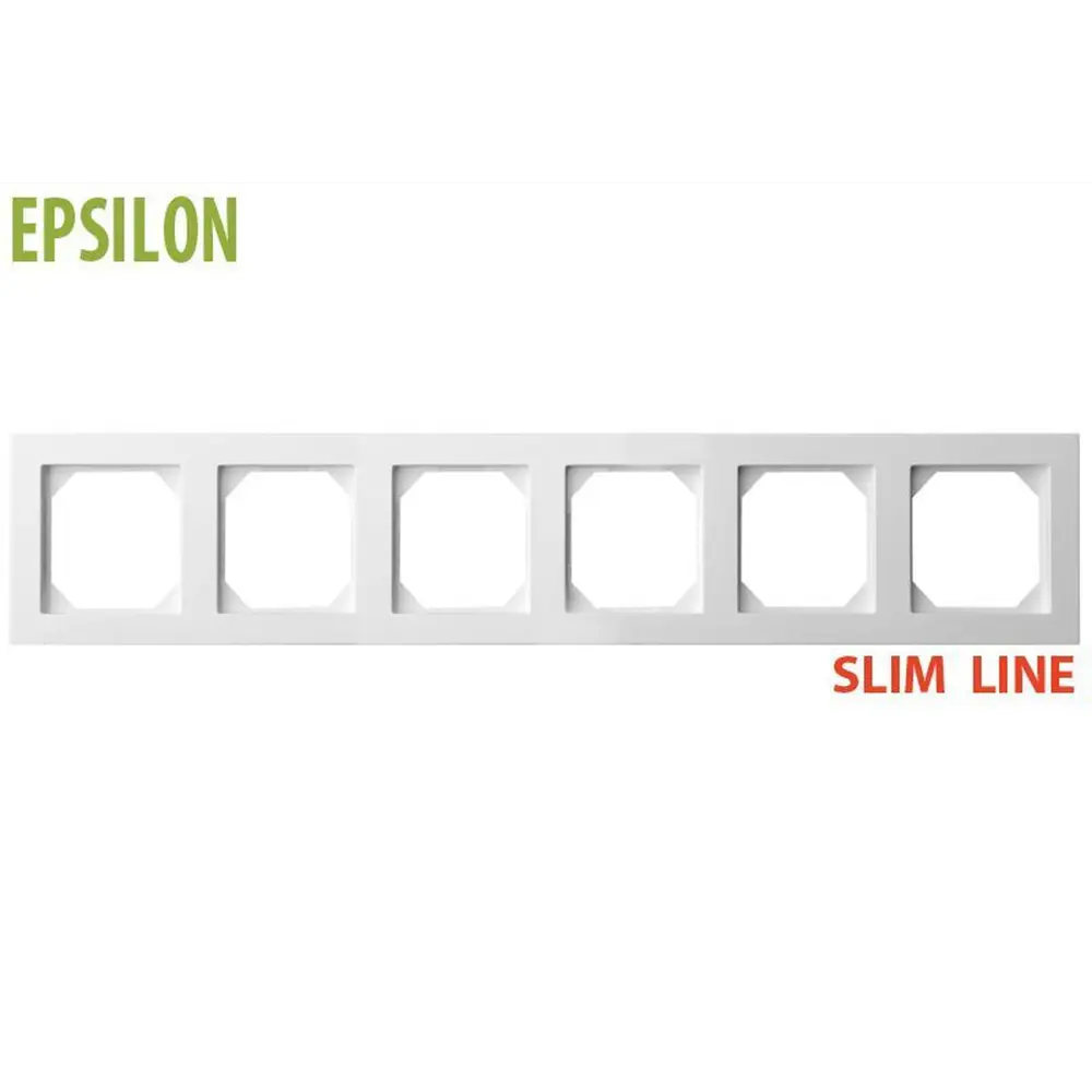 Фото Рамка для розетки Liregus Epsilon 28-0426 6 постов цвет белый Фото Рамка для розетки Liregus Epsilon 28-0426 6 постов цвет белый