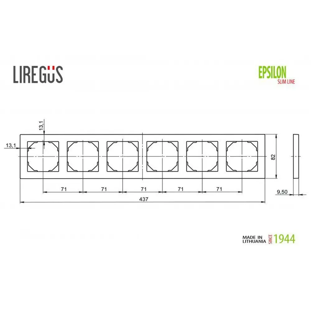 Фото 2 Рамка для розетки Liregus Epsilon 28-0886 6 постов цвет кремовый Фото 2 Рамка для розетки Liregus Epsilon 28-0886 6 постов цвет кремовый