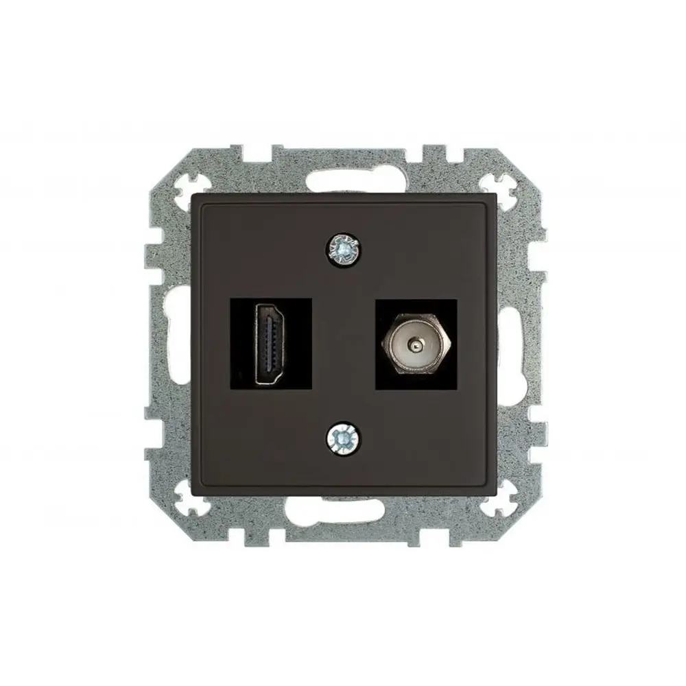 Фото 5 Розетка TV и HDMI встраиваемая Liregus Retro 29-238 цвет черный