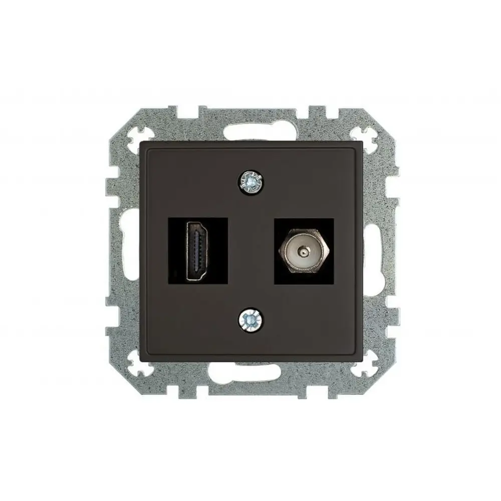 Фото 2 Розетка TV и HDMI встраиваемая Liregus Retro 29-238 цвет черный