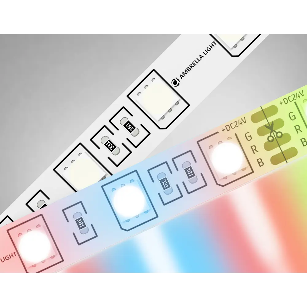 Фото Светодиодная лента Ambrella light Gs4302 60 диод/м 14.4 Вт/м 24 В IP20 5 м изменение цвета RGB свет Фото Светодиодная лента Ambrella light Gs4302 60 диод/м 14.4 Вт/м 24 В IP20 5 м изменение цвета RGB свет
