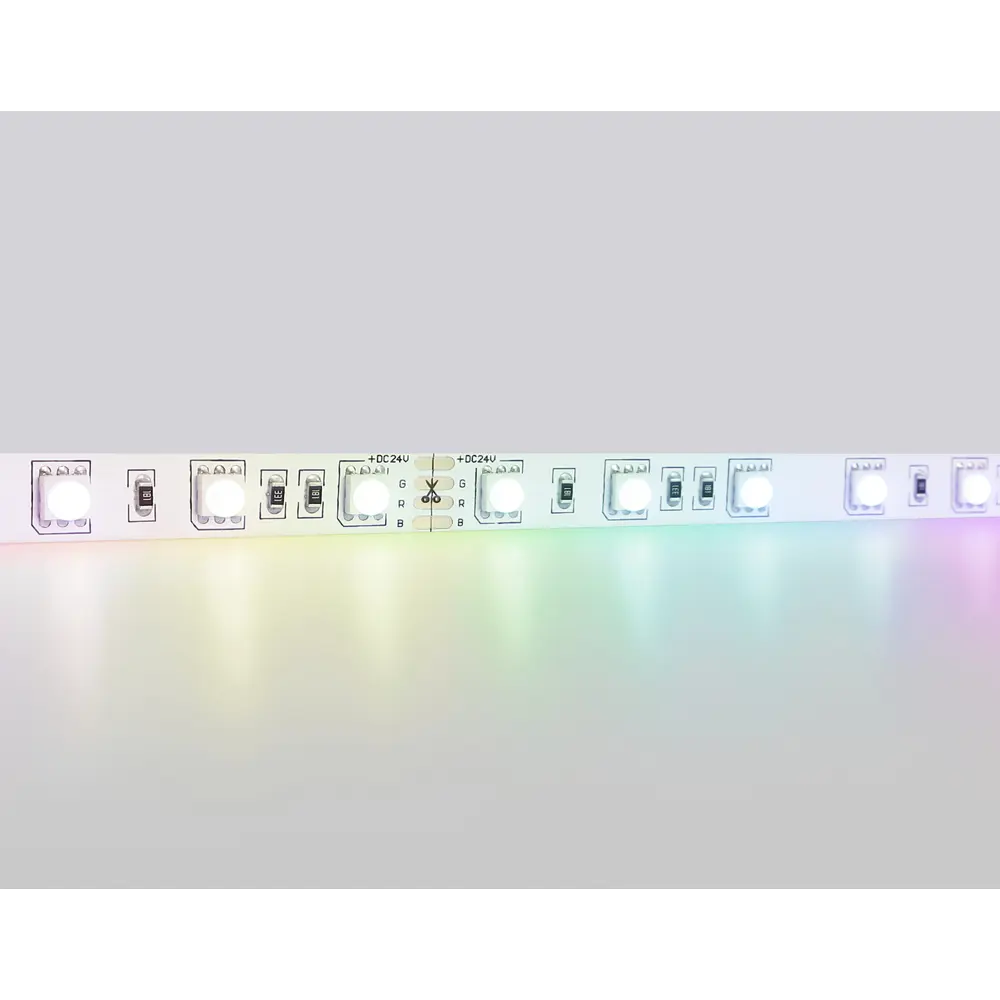 Фото 2 Светодиодная лента Ambrella light Gs4302 60 диод/м 14.4 Вт/м 24 В IP20 5 м изменение цвета RGB свет Фото 2 Светодиодная лента Ambrella light Gs4302 60 диод/м 14.4 Вт/м 24 В IP20 5 м изменение цвета RGB свет