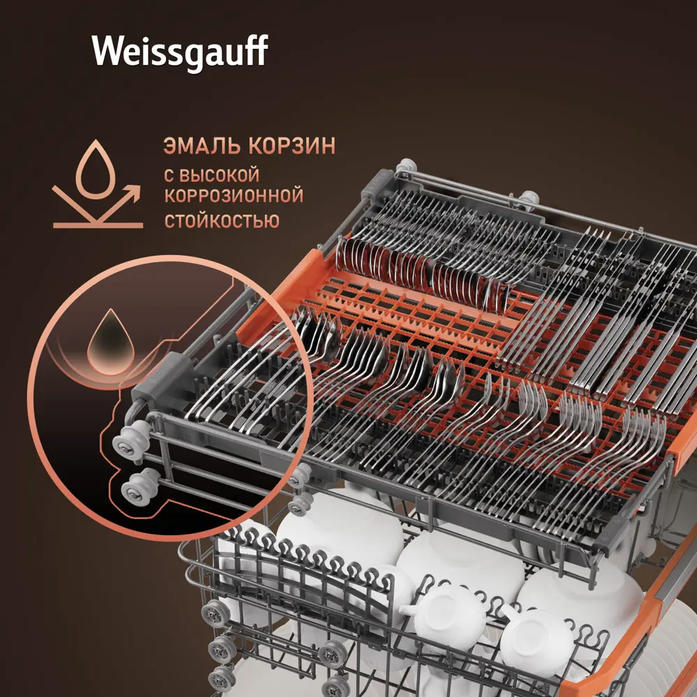 Фото 4 Встраиваемая посудомоечная машина Weissgauff BDW 6035 59.6 см 6 программ цвет черный Фото 4 Встраиваемая посудомоечная машина Weissgauff BDW 6035 59.6 см 6 программ цвет черный