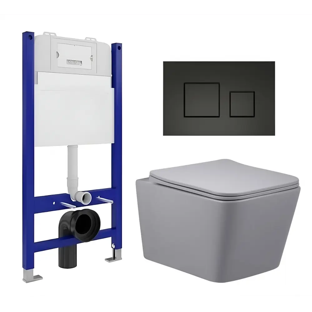 Фото Комплект инсталляции 3 в 1 Enio Tecnico 50 с унитазом Vincea Q-Line VT1-12MG и кнопка черная матовая Cubo Фото Комплект инсталляции 3 в 1 Enio Tecnico 50 с унитазом Vincea Q-Line VT1-12MG и кнопка черная матовая Cubo