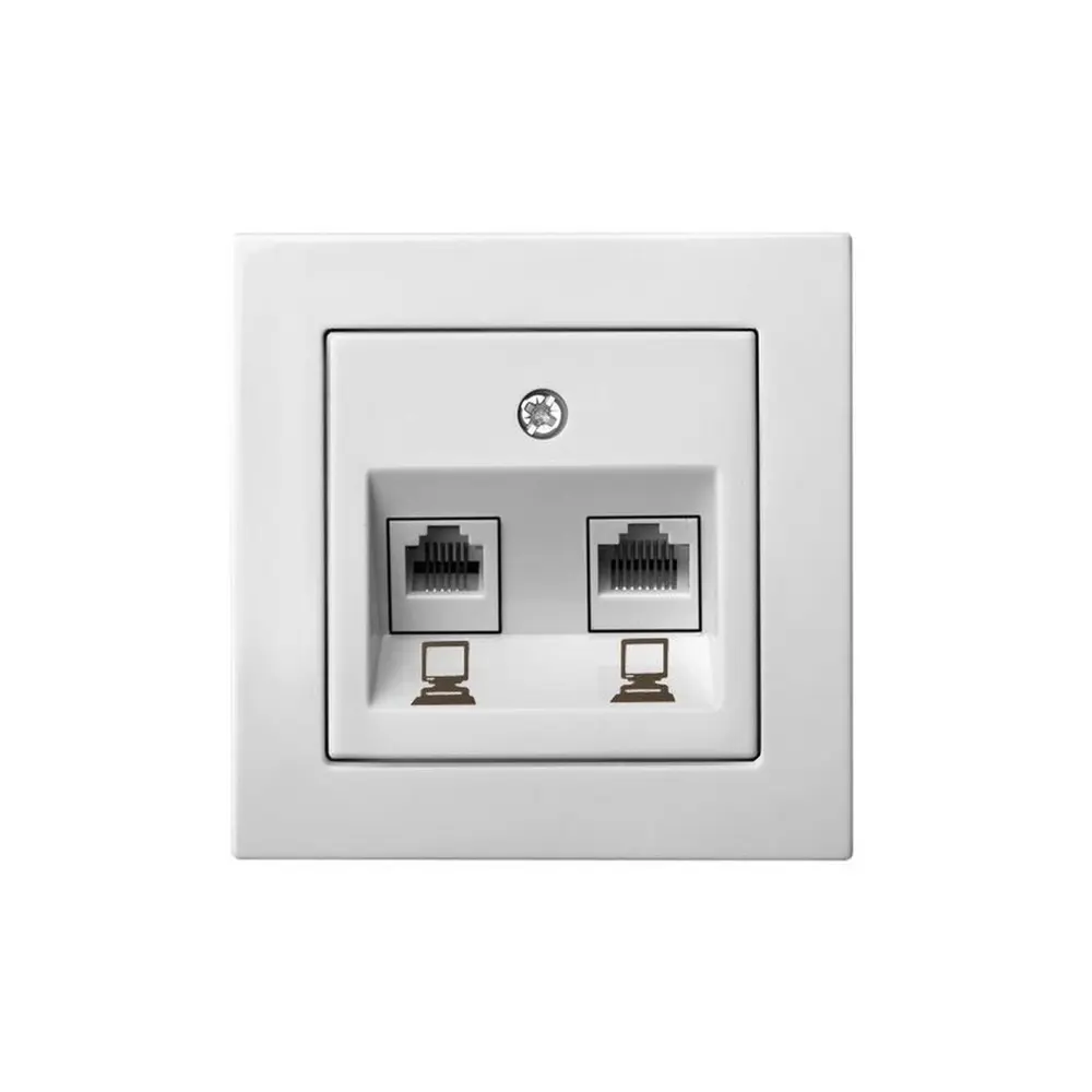 Фото Розетка встраиваемая Liregus Epsilon 28-033 цвет белый