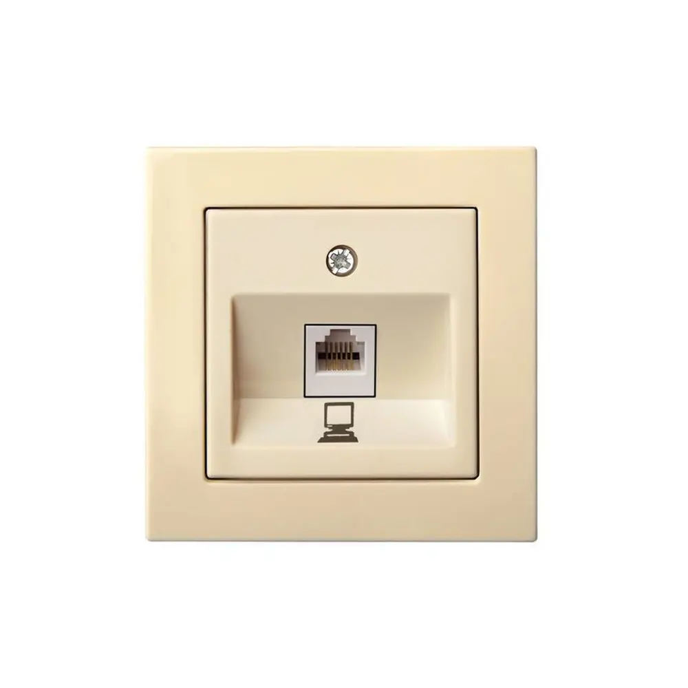 Фото Розетка встраиваемая Liregus Epsilon 28-082 цвет кремовый