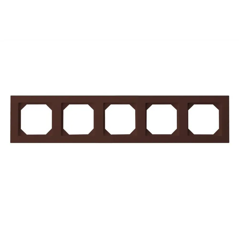 Фото 2 Рамка для розетки Liregus Epsilon 28-150 5 постов цвет коричневый Фото 2 Рамка для розетки Liregus Epsilon 28-150 5 постов цвет коричневый
