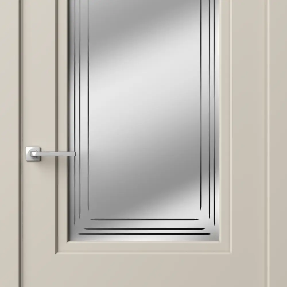 Фото 2 Дверь межкомнатная со стеклом Комфорт-2 80x220 см эмаль цвет мокко с замком и петлями