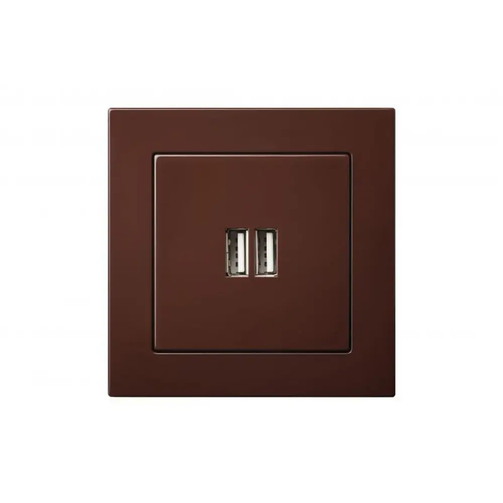 Фото Розетка USB встраиваемая Liregus Epsilon 28-1453 цвет коричневый Фото Розетка USB встраиваемая Liregus Epsilon 28-1453 цвет коричневый